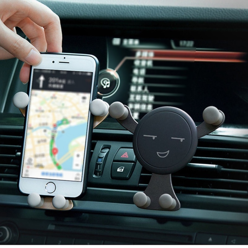 1X Schlauen Lächeln/Panda Schwerkraft spüren Halterung für Telefon Navigation GPS Auto Luft Auslauf Telefon Halfter Clip Innere Auto produkte
