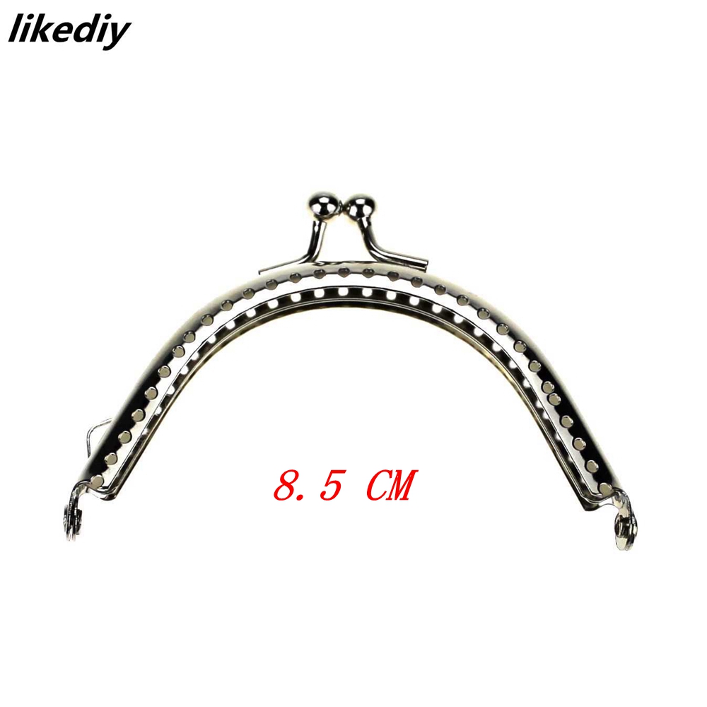 20 stks/partij Glanzend Zilver Basic Metalen Portemonnee Frame Kus Sluiting Lock DIY Tas Accessoires 8.5/10.5/12.5/15.5/18CM: Oranje