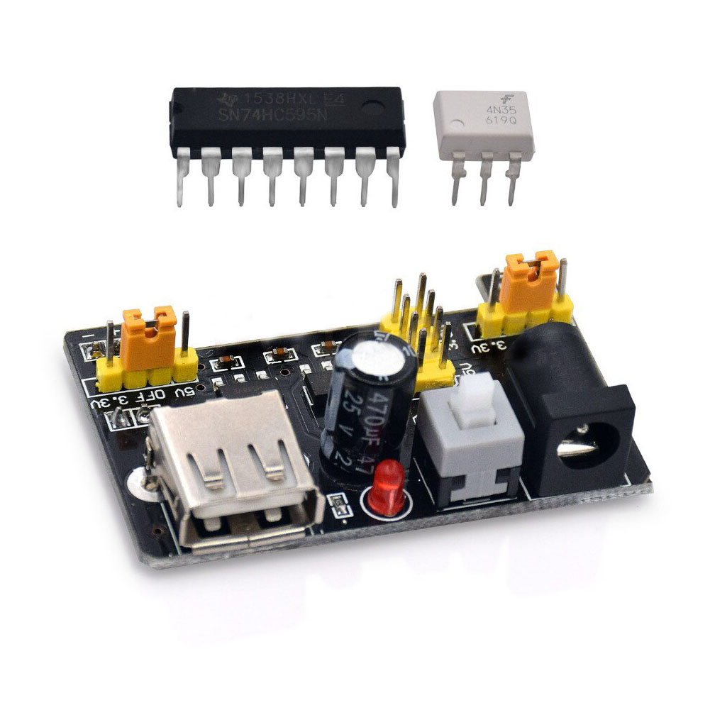 Electronics Component Basic Starter For Arduino Kit With 830 Tie-points Breadboard Cable Resistor Capacitor LED Potentiometer