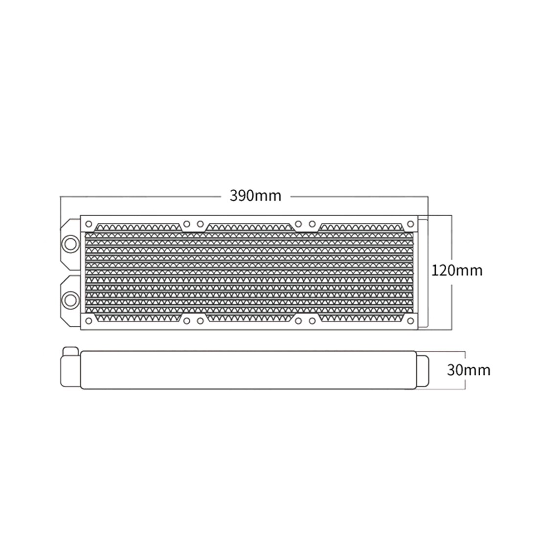 360 millimetri di Alluminio Del Radiatore Del computer di Raffreddamento di Acqua di Raffreddamento Dissipatore di Calore Scambiatore di Acqua Sistema di Raffreddamento per computer per I Bambini-Nero Bianco