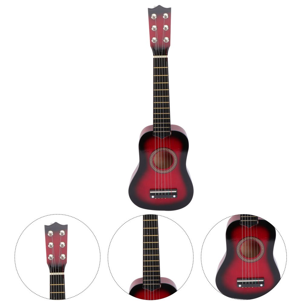 1pc Mini Guitar Acoustic Wooden Inches Imitated Kids Guitar Musical Instrument for Kids