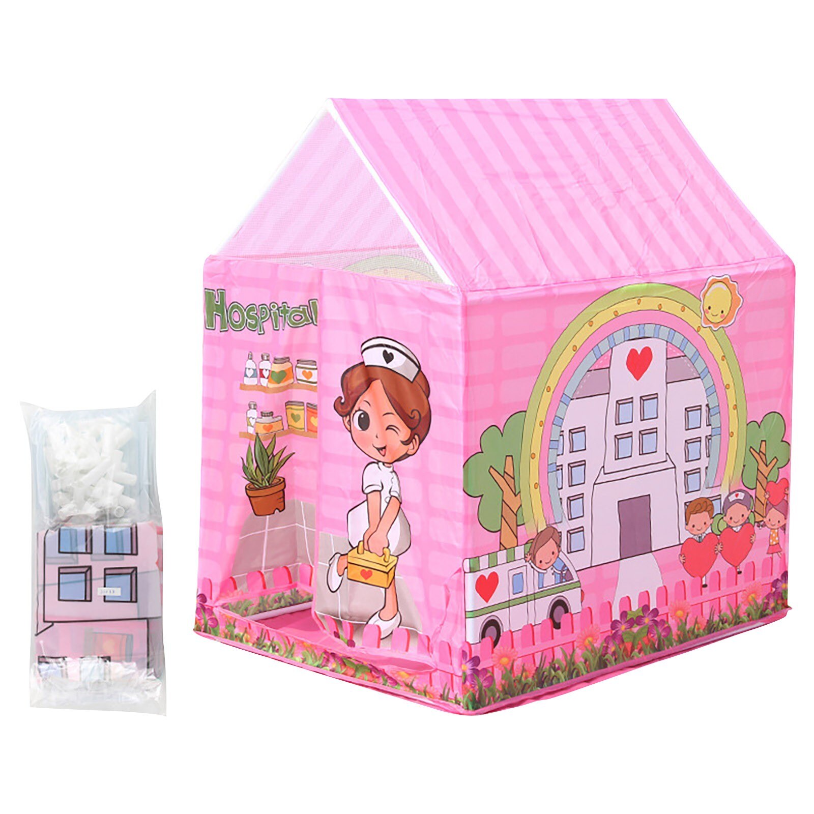 Draagbare Kinderen Tenten Play Indoor Outdoor Yard Kids Play House Tent Pretend Playhouse Verjaardag Xma Tenten Voor Girs jongens: E