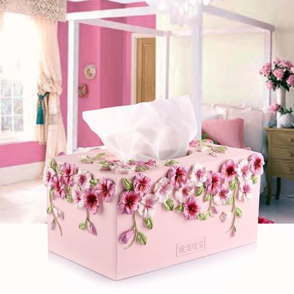 Juego de baño de cinco piezas, accesorios de lavado europeos, Kit de suministros de baño, conjunto de de boda, bandeja de baño, espejo de maquillaje, pañuelos: Tissue box2