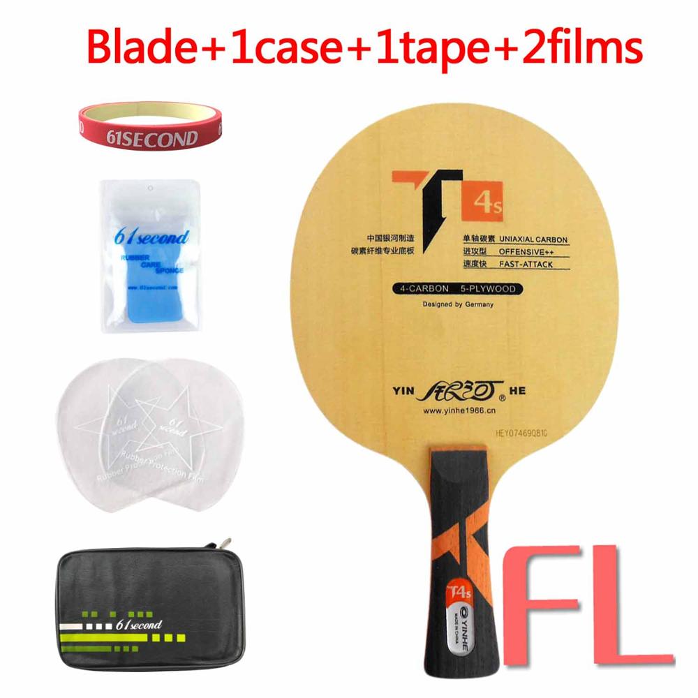 Yinhe t -4 t4s bordtennisblad (t -4s,  hinoki overflade , 5 + 4 carbon  ) t4 ketcher ping pong bat padle: Fl med fm-sag