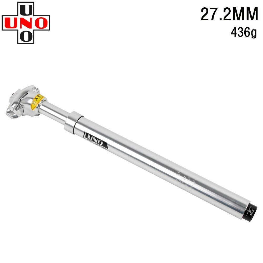 UNO MTB Suspension Sattelstütze Mountainbike Sattelstütze 27,2mm 28,6 30 30,4 30,9 31,6mm X350MM Stoßdämpfer Dämpfung ultraleicht: 27.2x350mm silver