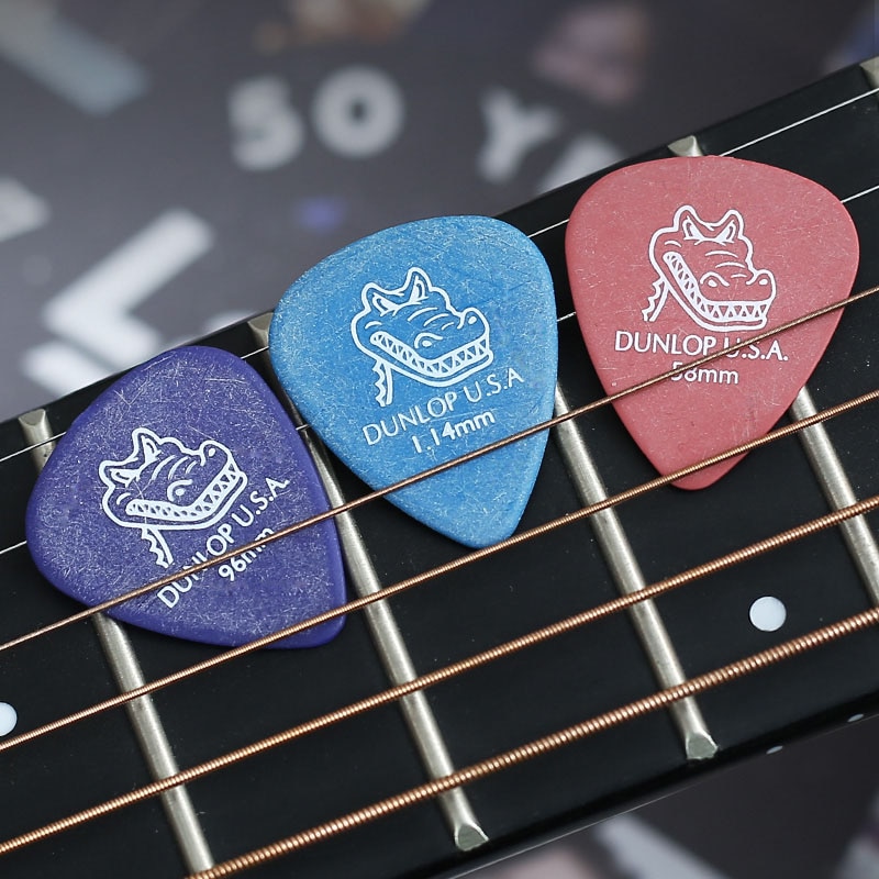 1 pièce de guitare Dunlop Gator Grip médiator pièces de guitare Vintage accessoires médiator guitare 0.58/0.71/0.96/1.14/1.50/2mm