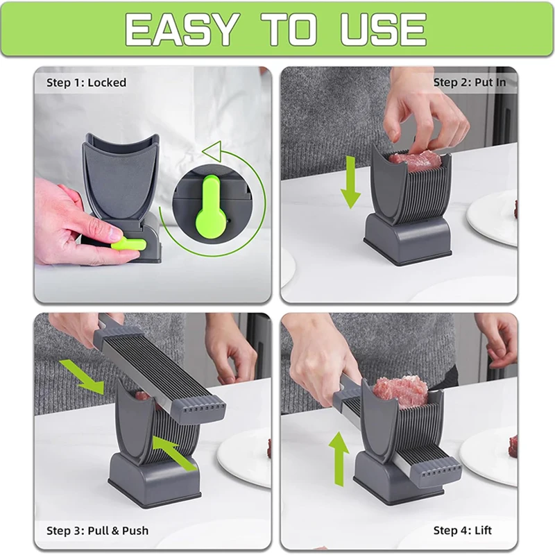 Kitchen Stainl Steel Multifunctional Cutter For Home Kitchen Slices Thin Meat Diced Fre Meat Strips Kitchen Meat Easy to clean