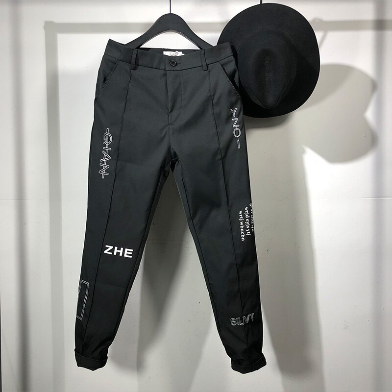 Owen seak mænd afslappede haremsbukser gotiske mænd tøj cargo high street sweatpants sommer mænd læglange bukser løse sorte bukser