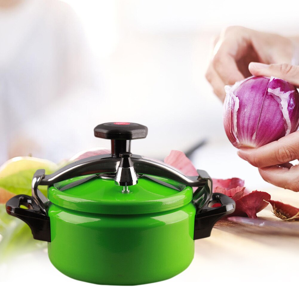 Pressure Cooker Stainless Steel Kitchen Tools Mini Home Cookware Multifunctional Pot Outdoor Explosion-proof Rice Cooking Travel: Green