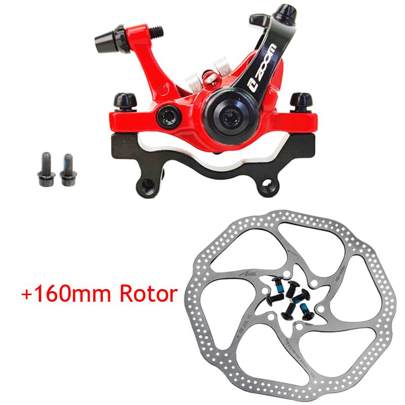 Zoomen DB680 Fahrradbremsen MTB Mechanischer Scheibenbremssatz für Mountainbike Elektroroller Bremssattel mit Rotor 160 mm Radfahren: Licht Gelb