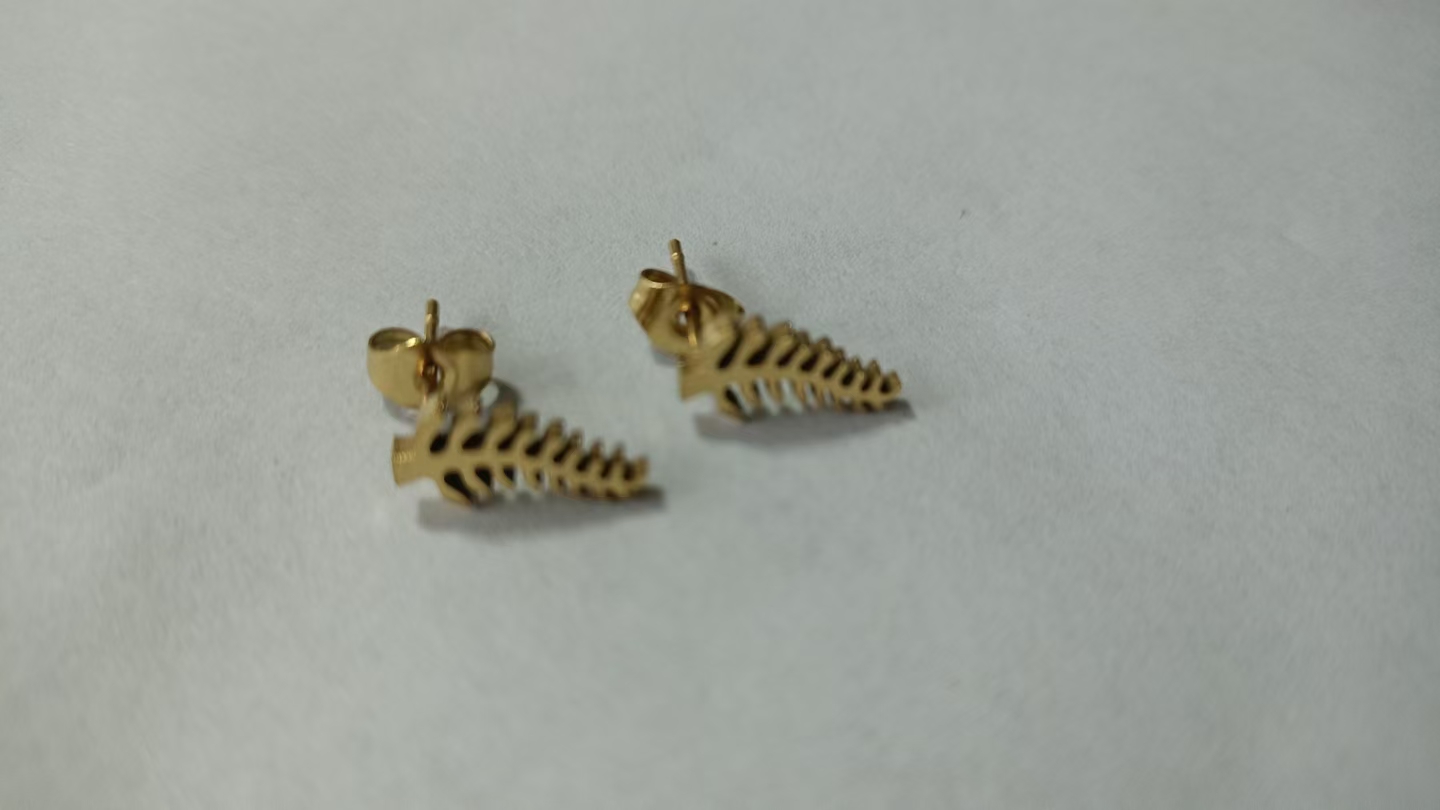 Charms brugerdefinerede afrikanske adinkra symboler vedhæng øreringe til kvinder gye nyame rustfrit stål charme etniske smykker ghanesiske: Guld / Rhodineret