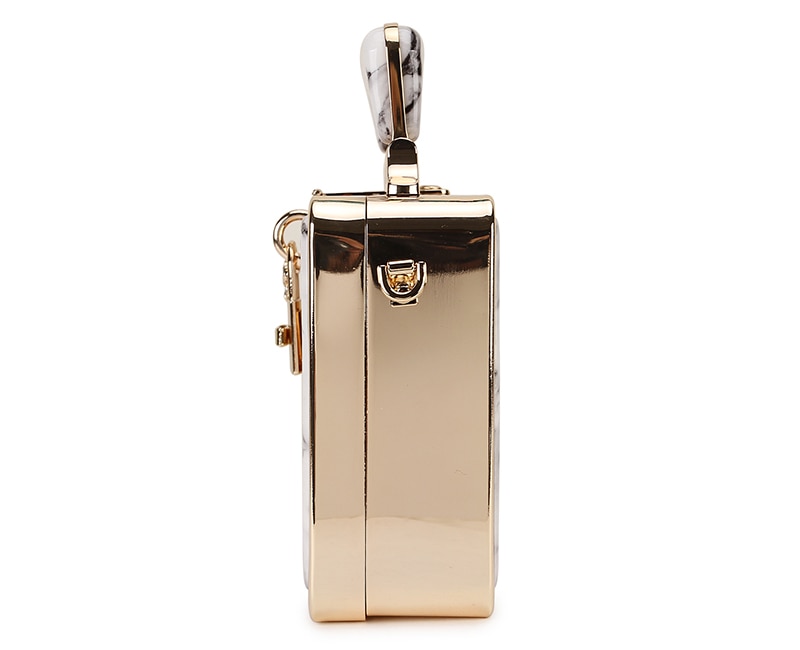 Luxury Marble Striped Box Pu Women Party Handbag Shoulder Bag Crossbody Bag Ladies Purse Bag Chian Purse Totes