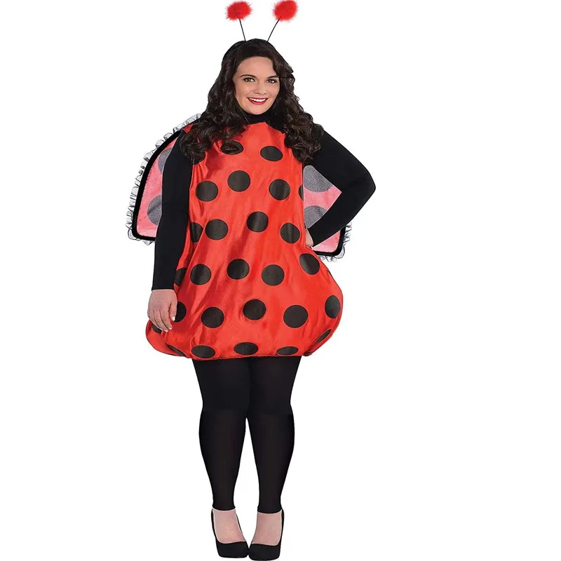 Festival Costumes European and American Halloween Halloween Bee and Ladybug Adult and Children Cosp Costumes: XXL / Red