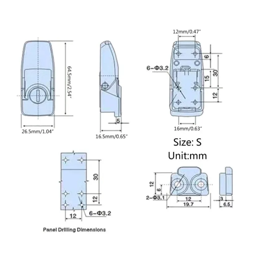 Moraillon en métal revêtu d'armoire durable, loquet avec intervalles de verrouillage, sécurité DKliquidité, serrure interdite avec boîte électrique prédire, 1 jeu