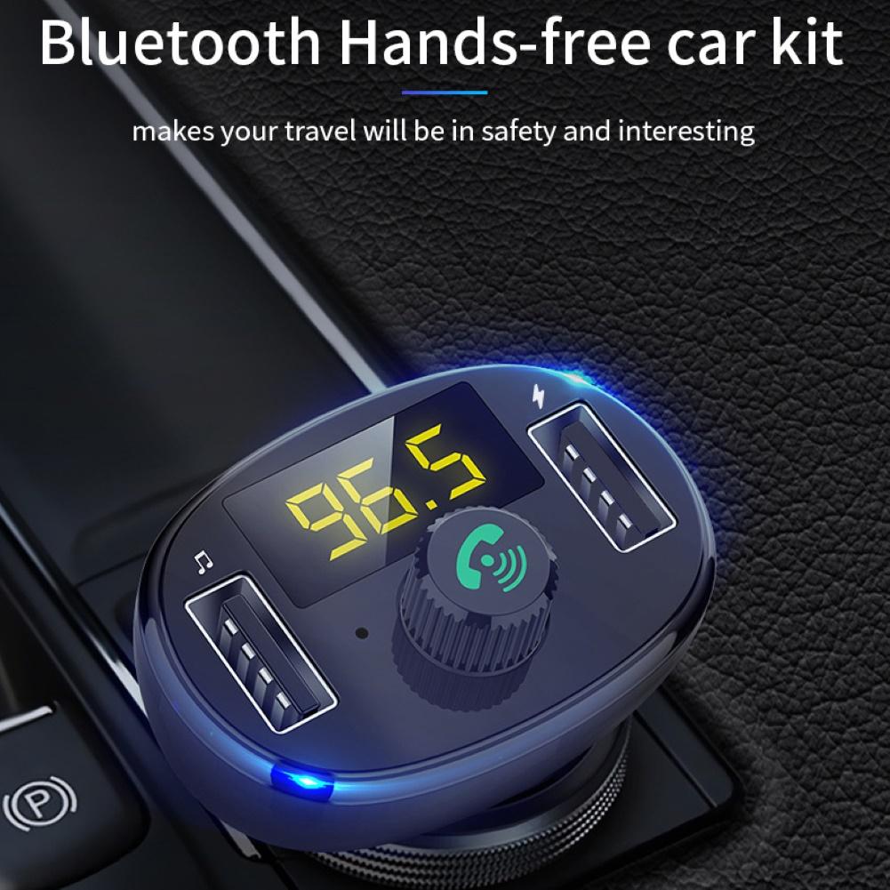 BT23-reproductor de MP3 inalámbrico para coche, transmisor FM con Bluetooth, manos libres, Cargador USB Dual, accesorios eléctricos para automóvil