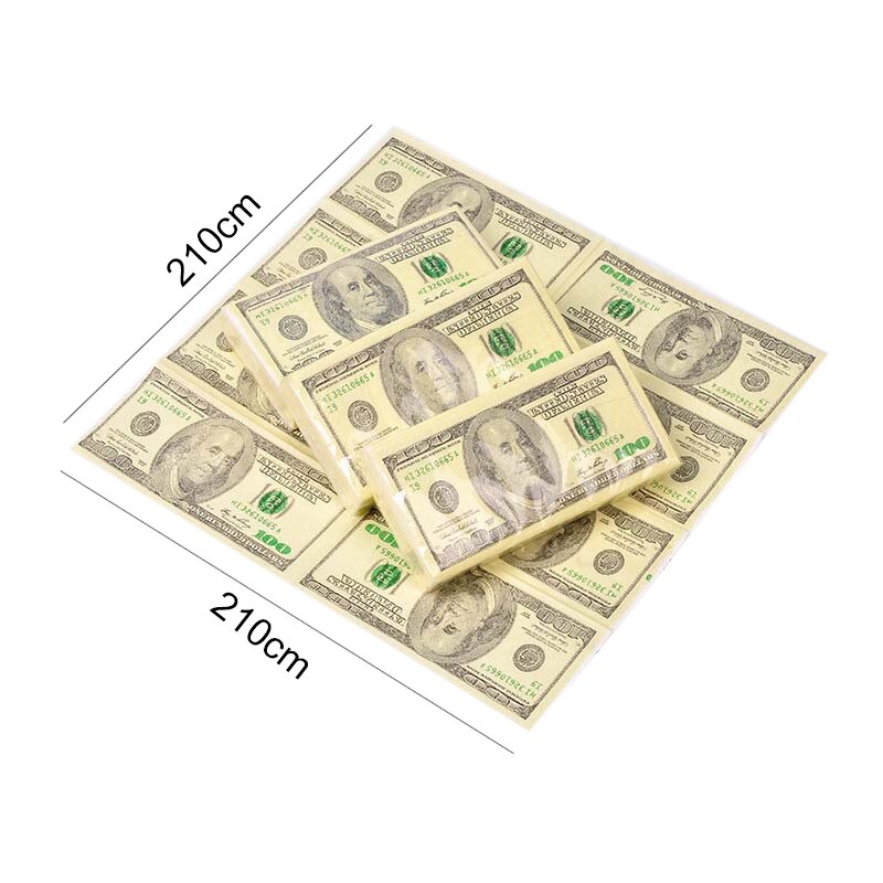 8pcs funny dollar printed paper napkins 3 layers thick paper napkins party supplies