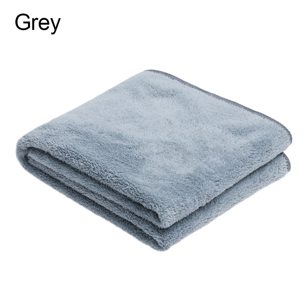 Serviette de nettoyage de cheveux de lavage à séchage rapide de serviette de cheveux de microfibre de serviette de séchage rapide d'ouatine de corail pour sécher les cheveux bouclés, longs et épais: grey