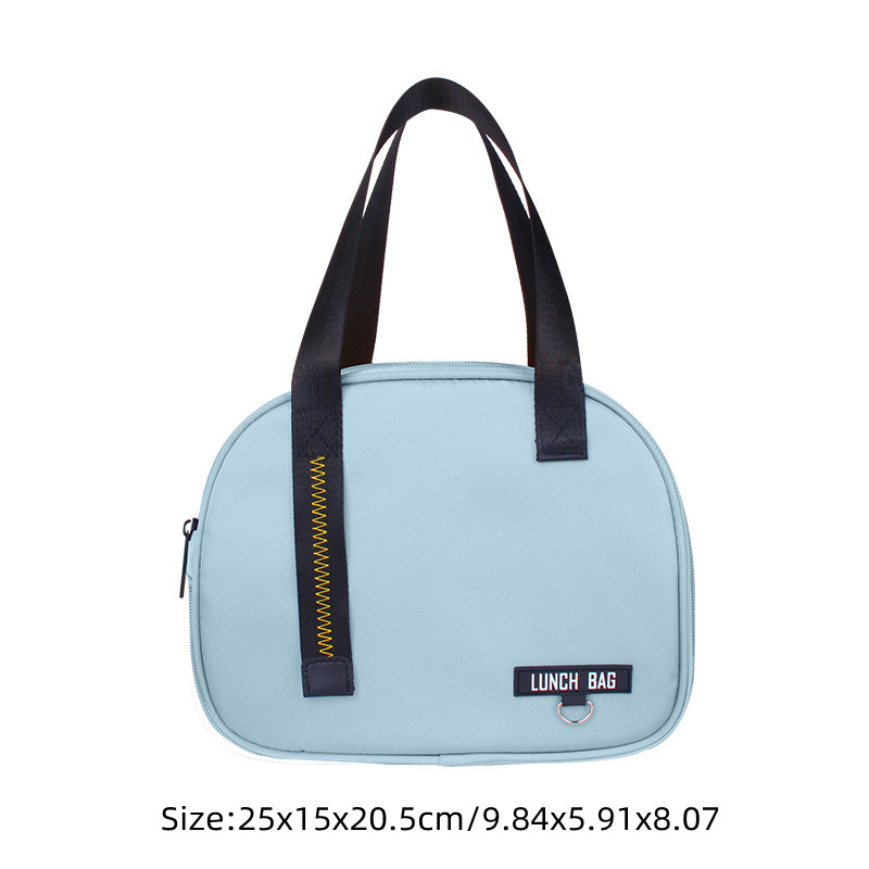 Draagbare Canvas Lunch Tas Vrouwen Outdoor Camping Wandelen Picknick Voedsel Koeler Pouch Reizen Eten Opslag Thermische Pakket Accessorie: D Blue