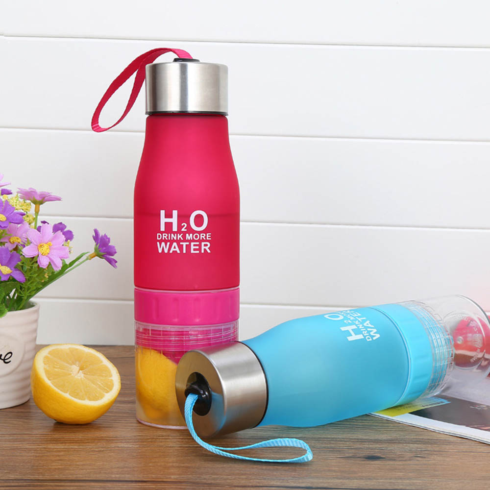 650ml vattenflaska plast frukt infusionsflaska infusionsanordning dryck utomhussport camping bergsklättring juice citron bärbar