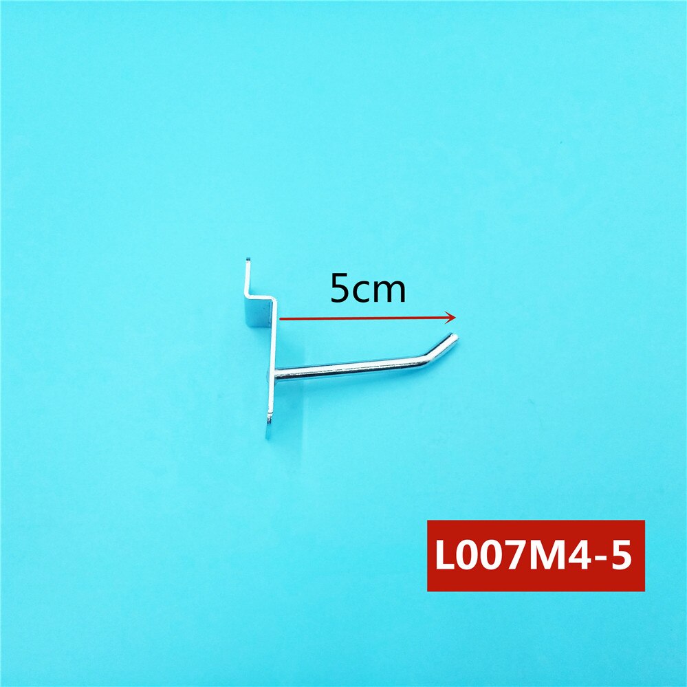 2 stuks/partij dia . 4mm displayhaken koudgewalst stalen pegboardhaken enkele slatwallhaken lengte 5cm/7cm/10cm/14cm/19cm/24cm/29cm: Lengte 5cm 2 stuks