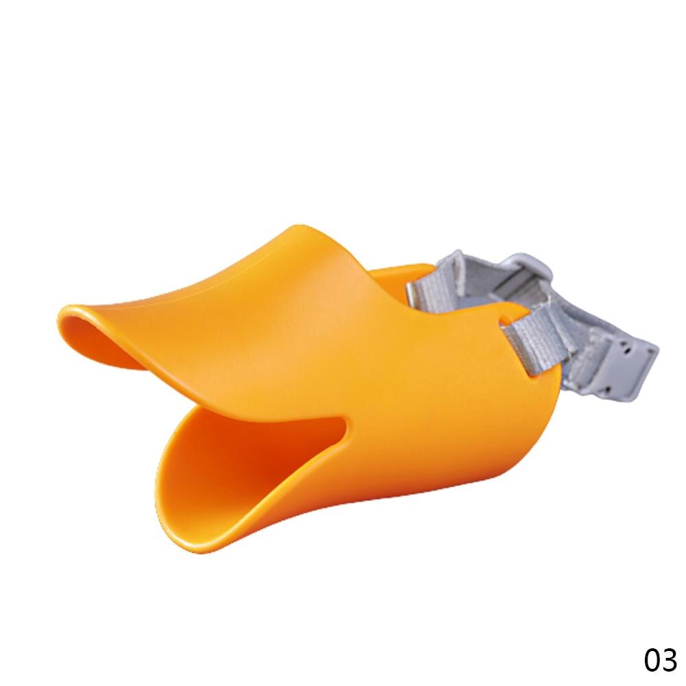 Hondenmuilkorf siliconen eendenmondmasker voor honden, anti-bijt, stop blaffende hondenmond, muilkorf voor honden, huisdier mondkapje, huisdier accessoires voor honden: Oranje / Ik