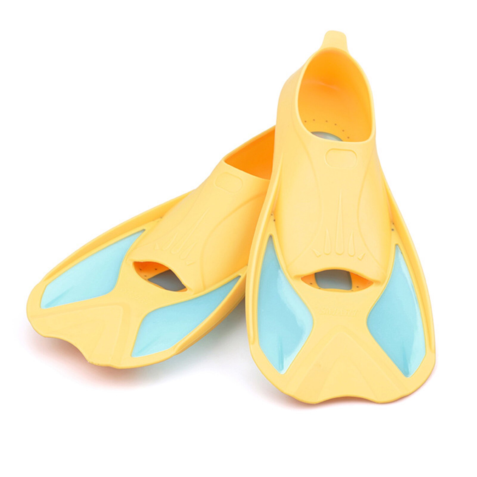 Kids Swim Fins Children Training Flippers Kids Mermaid Swim Swimming Foot Flipper Diving Feet Tail Swimming Equipment: Yellow Blue / XXXS Size