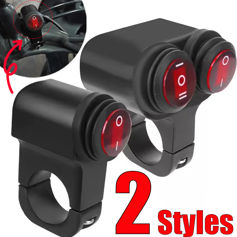 Bouton de guidon de Moto, interrupteur étanche 12V, simple et Double, bouton de phare de Moto, accessoires de frein, nouvel arrivage