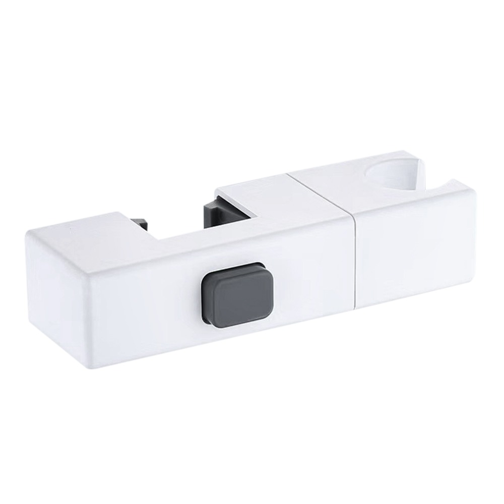 1PC Rectangular Bathroom Shower Head Holder Adjustable Rotatable Shower Slide Bar Replacement Rack Riser Rail Bracket: Chrome