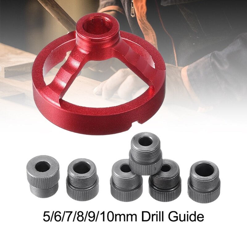 Guide de perçage Vertical, 5/6/7/8/9/10mm, en acier inoxydable, angle droit, rond en V, poinçon, gabarit de localisation pour menuiserie 19QB
