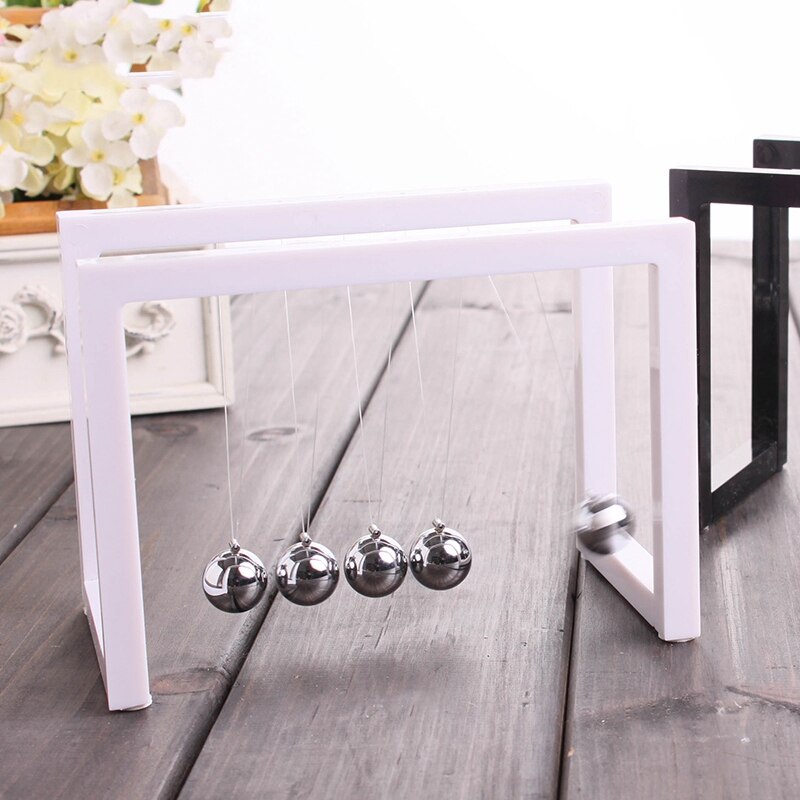 Newton balls vagga balans boll newtons pendel ornament hem dekorationer skrivbord dekoration leksak svart