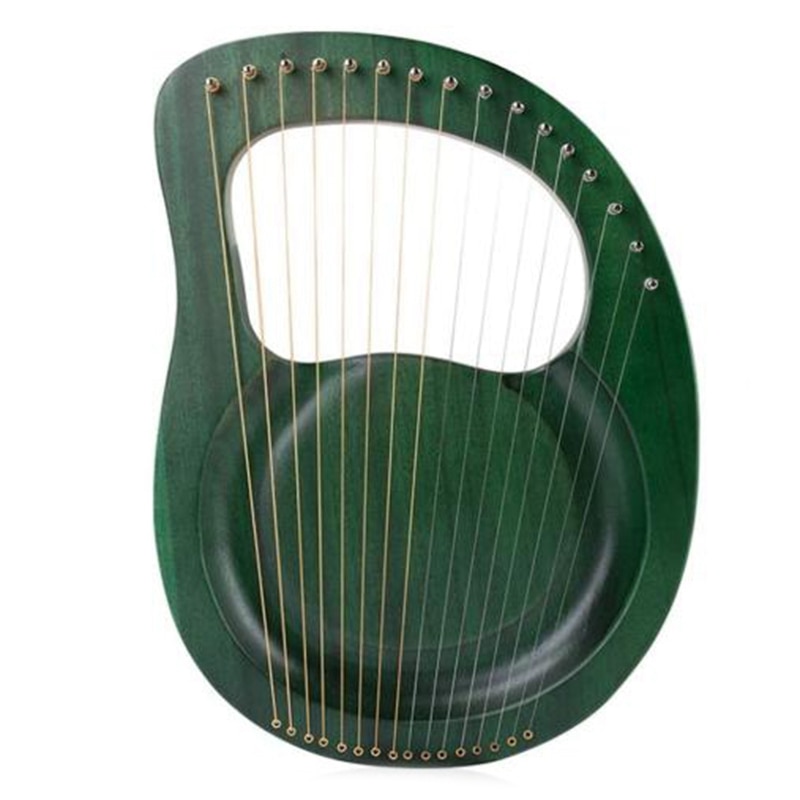 Lyreharpe 16- strengs harpe heptachord heltre mahogni lyreharpe med stemmenøkkel for musikkelskere barn voksen: Default Title