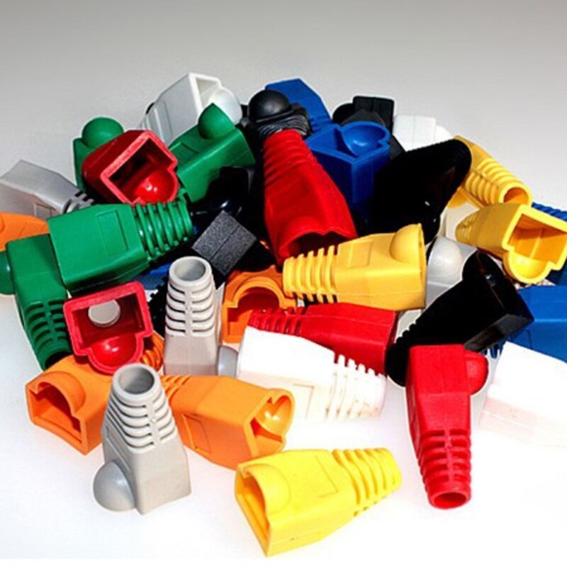 rj45 caps connector cover cat5 cat5e cat6 network boots lan ethernet cable rg rj 45 sheath cat 6 lan multicolour color