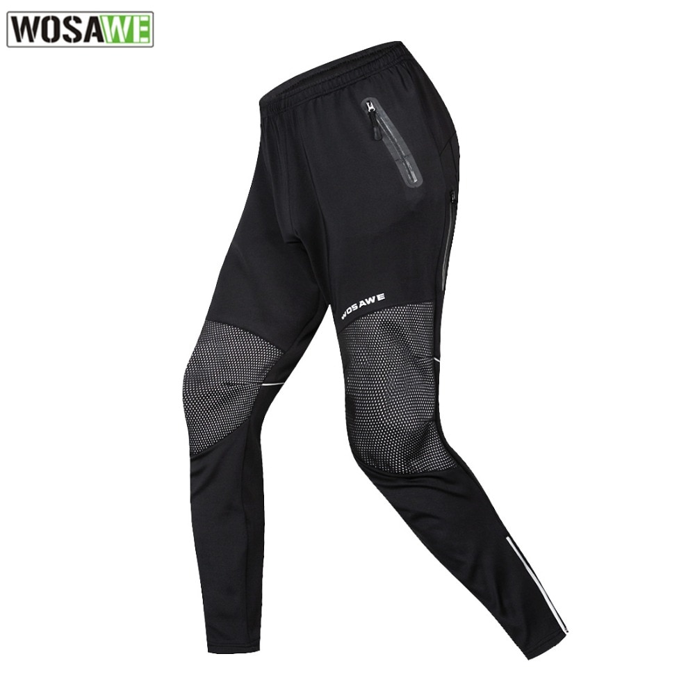 Hiver thermique polaire pantalons de vélo hommes femmes vtt Pantalon Bicicleta Hombre randonnée Softshell Pantalon réfléchissant vélo cyclisme Pantalon