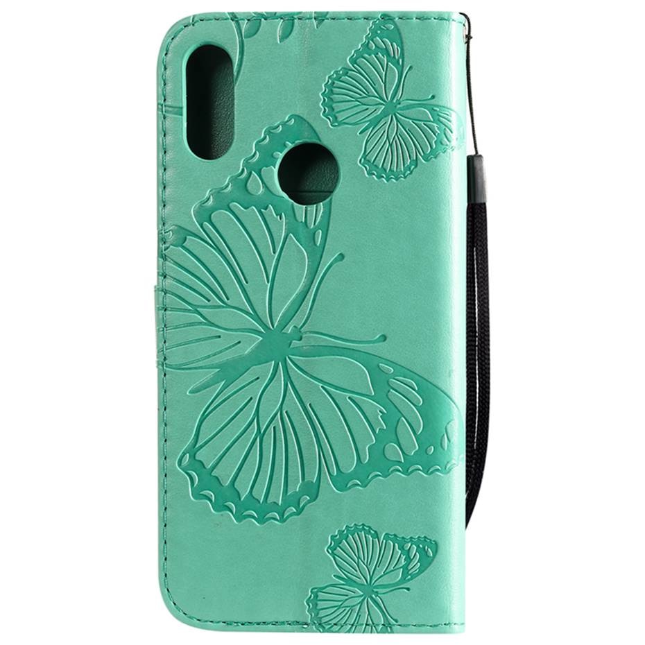 3D Vlinder Flip Case Voor Huawei Honor 8A JAT-LX1 Case Lederen Portemonnee Telefoon Case Voor Huawei Y6 Honor 8A capa Case