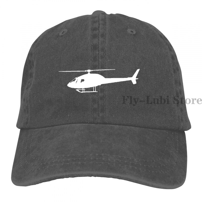 Helicopter Baseball cap men women Trucker Hats adjustable cap: 2-Black