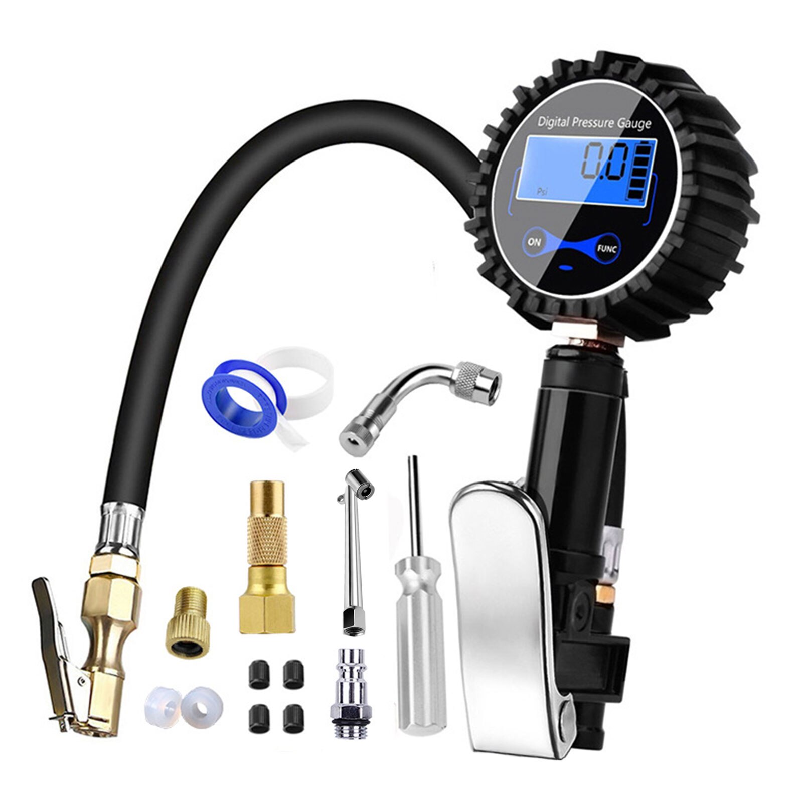 200PSI Car LCD Digital Tire Inflator Test Meter Rod High-precision Tyre Inflation Measurement Tool Pressure Gauge For Motorcycle