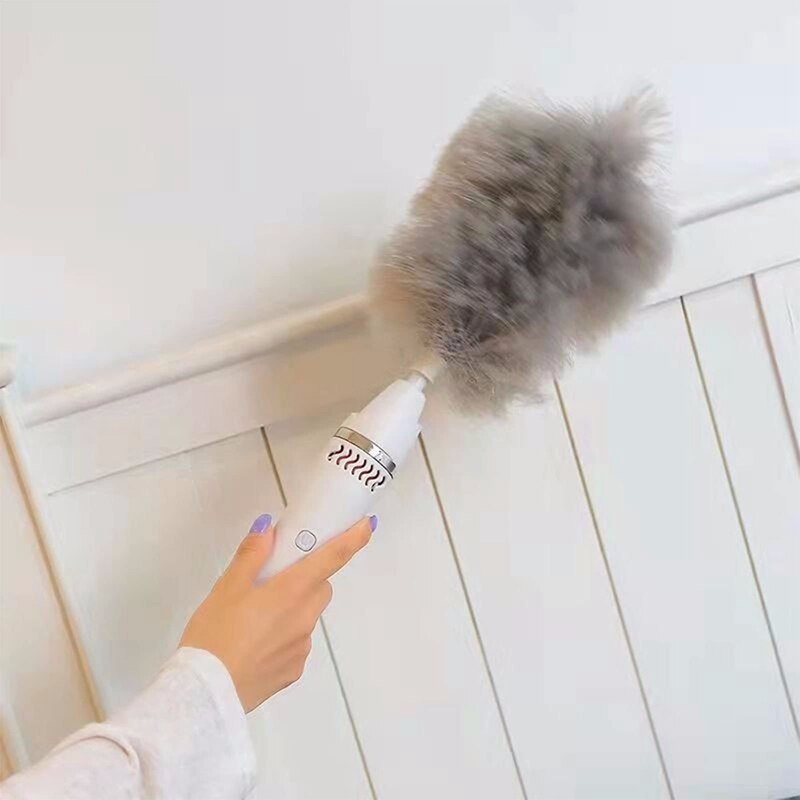 Electric Spin Feather Duster 360°Rotating Static Dusters USB Charging Electric Duster Window Blinds Furniture Cleaning: Pink