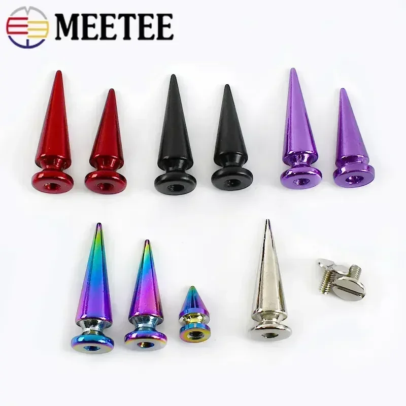 5/10/20 Stuks Metalen Kegel Studs Klinknagels Handtas Kledingstuk Punk Nagels Schoenen Portemonnee Schroef Knoppen Diy lederen Craft Hardware Accessoires