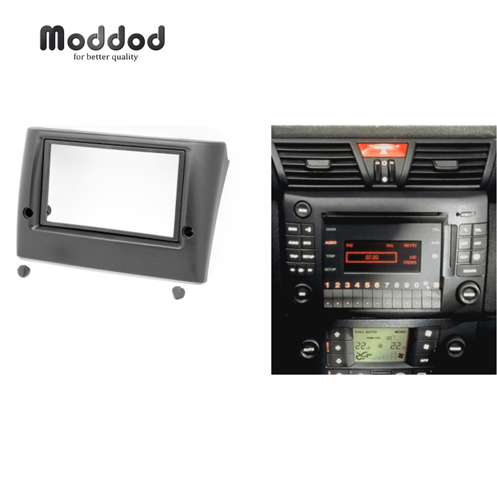 Double Din Fascia For FIAT Stilo Radio CD DVD Stereo Panel Dash Mount Installation Trim Kit Frame Plate Bezel