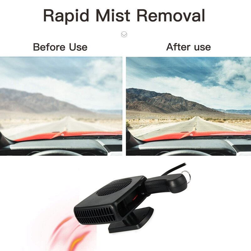 12V/24V 150W Riscaldamento Ventole Ventola Di Raffreddamento auto Riscaldatore Scaldino aria Calda Ventilatore Disappannatore Defogger Sbrinatore automobili auto Impianto Elettrico