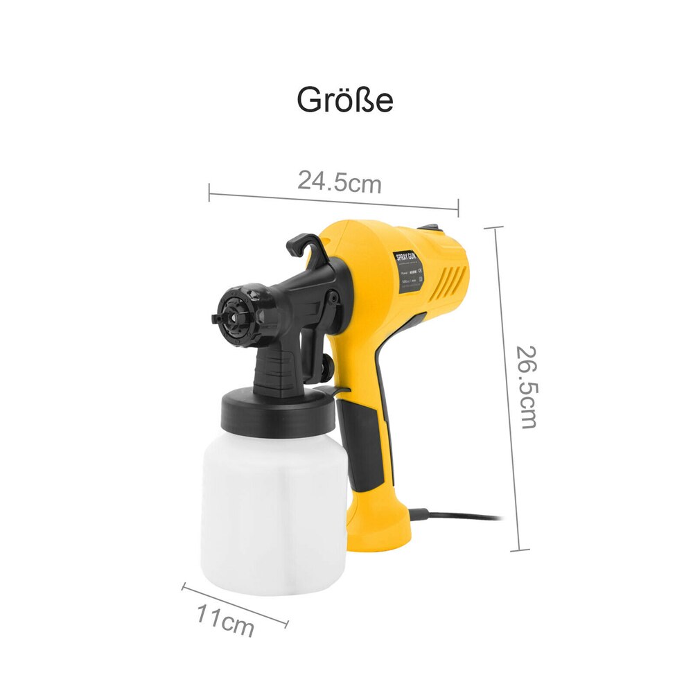 1pc 800ml Portable Handheld Electric Paint Sprayer 400W High Pressure Airbrush High Power Paint Sprayer for Renovating