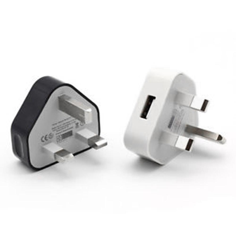 Uk stik 3 ben usb stik adapter oplader strømstik til mobiltelefoner tablets opladelige enheder til hjemrejse