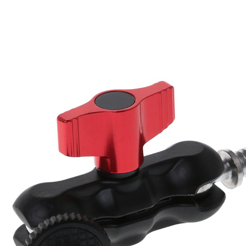 Dubbele Bal Hoofd Schoen Mount Adapter Magic Arm 1/4 \ "Schroef Draagbare Gps Telefoon Lcd Monitor Dv Video Licht dslr Camera R9JA