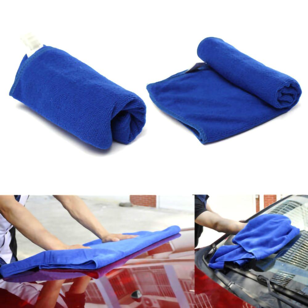Blå stor mikrofiber rengøring auto bil detaljer bløde klude vask håndklæde støvsuger værktøj hurtigt