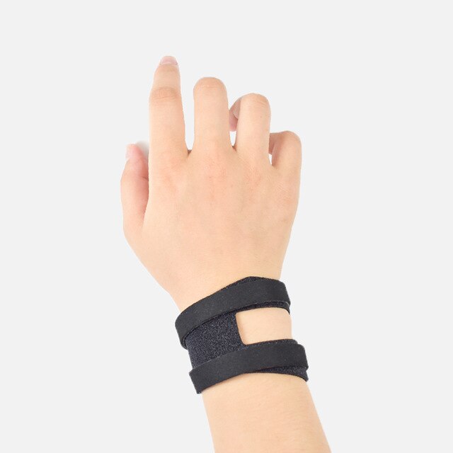 1 paar Tragbare Verstellbare Dünne Sport Yoga Handgelenk Band Fitness Verstauchung Schutz Weiche Schmerzen Für TFCC Reißen Verletzungen Klammer Ulnaris Fix: Schwarz / M