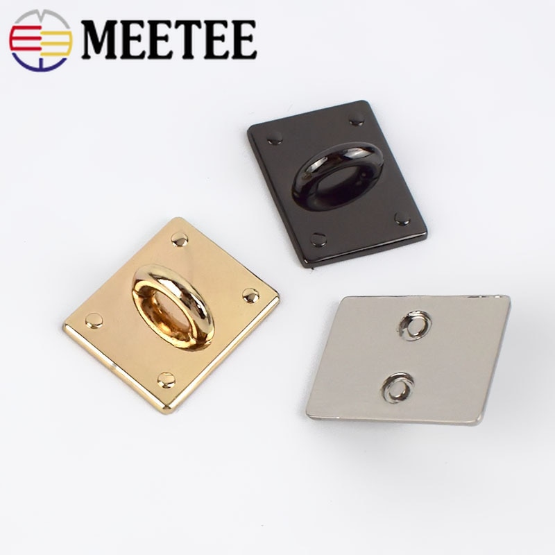 10Pcs Meetee Vierkante Metalen O D Ring Side Clip Gespen Voor Tassen Accessoires Diy Kledingstuk Handtas Hardware Haak Hanger decoratie