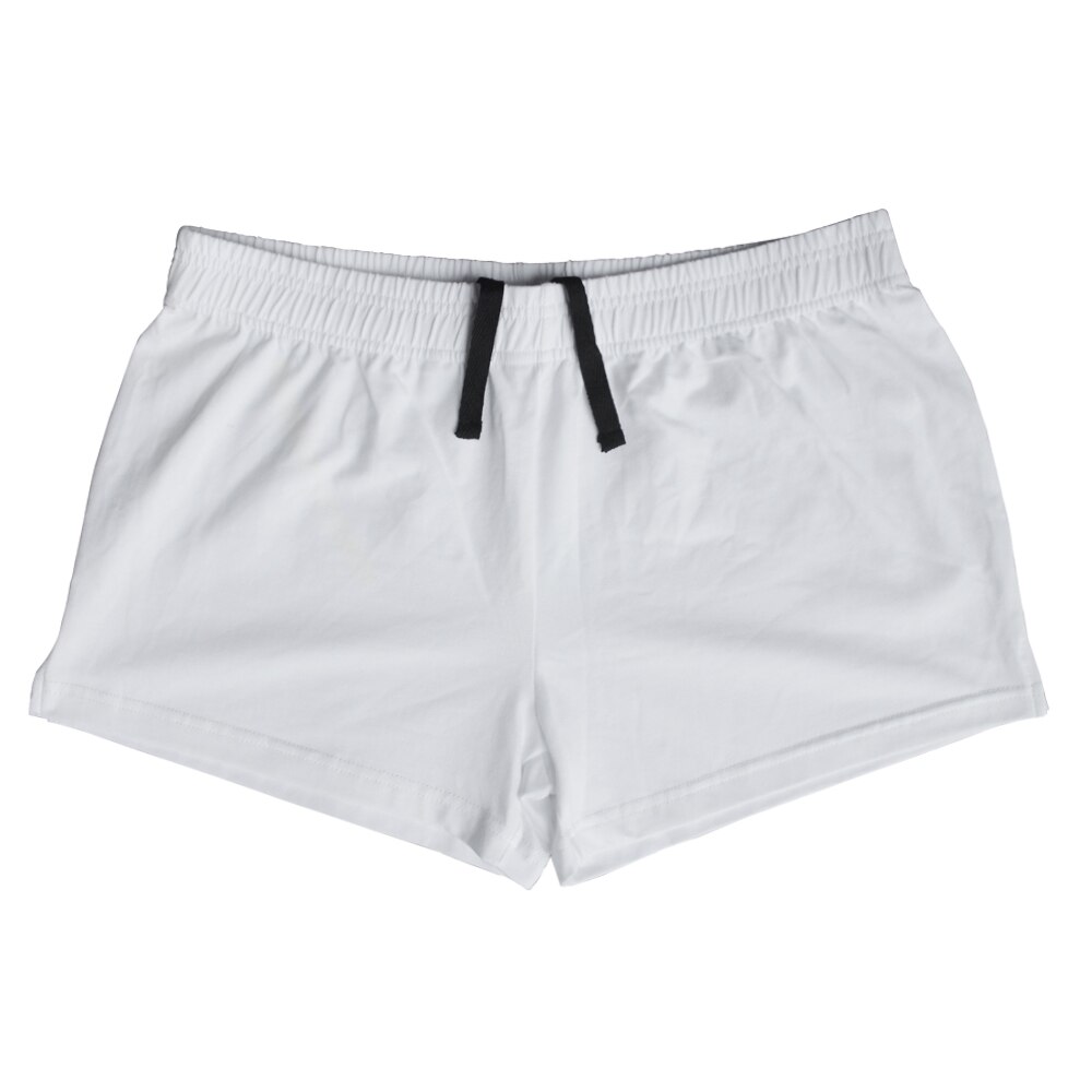 Almindelige træningsshorts bomuldsshorts til #39 fitness bodybuilding tøj bukser jogger tøj: Almindelig hvid / M
