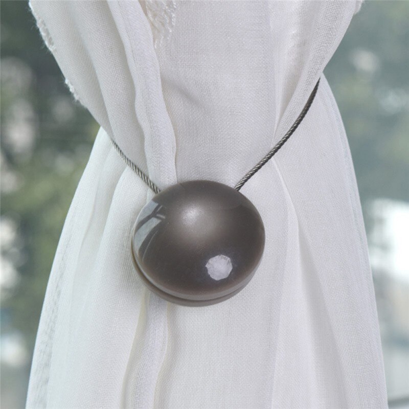 Gardinhållare enkel cat-eye resin magnet gardin spännen hem tieback europeisk rund form fönster gardiner tillbehör