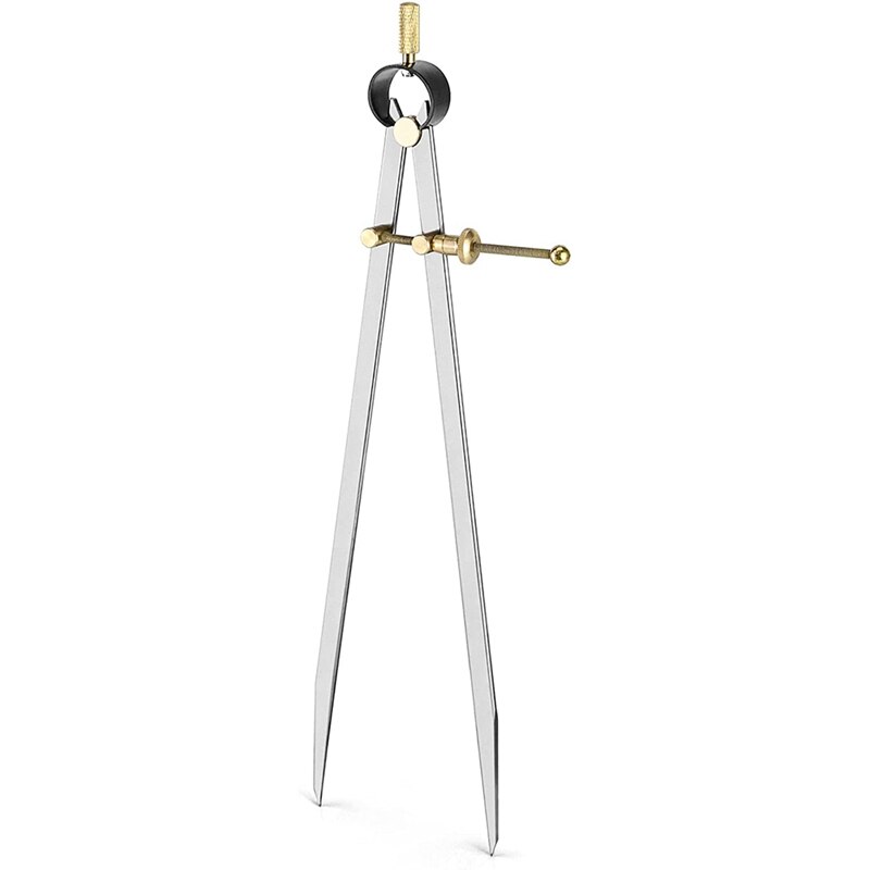 Flat Leg Spring Dividers Calipers, 12Inch Precision Divider For Geometry, Drawing, Drafting