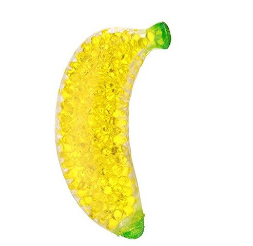 Colorful Soft Squeeze Fruits Ball Smashing Kneading Strawberry Grape Pineapple Decompression Toys (Color Random): G Yellow